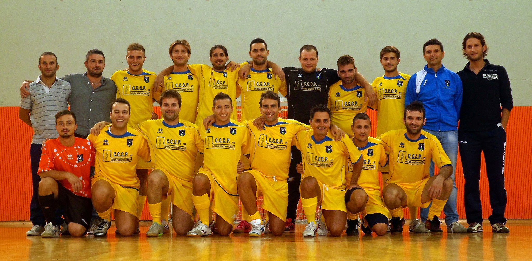 La squadra della Futsal Prandone agli albori